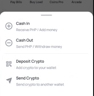 CoinsPH Transfer Options